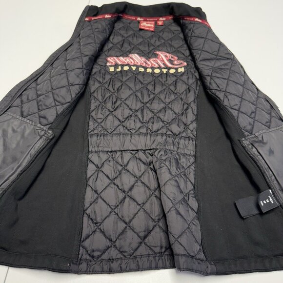 Indian Motorcycle Quilted Vest Black Full Zip Womens XS Black - Picture 9 of 11